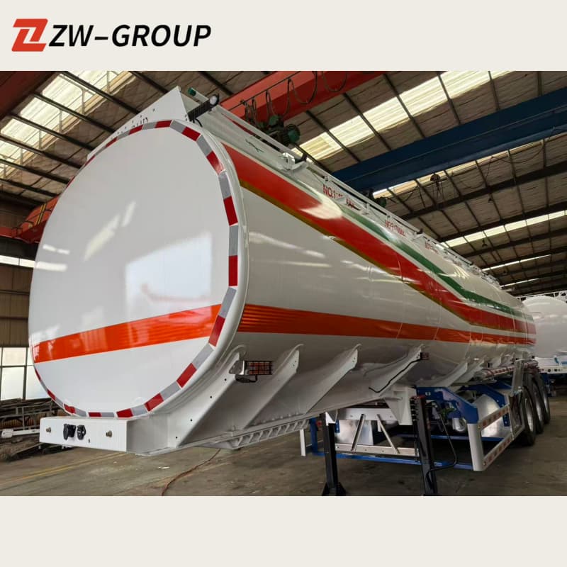 Aluminum Alloy Fuel Tanker Trailer 45000L 3 Axles For Sale