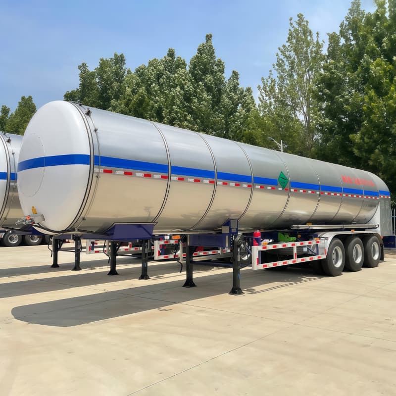 Aluminum Alloy Liquid Argon Cryogenic Tanker Semi Trailer For Sale
