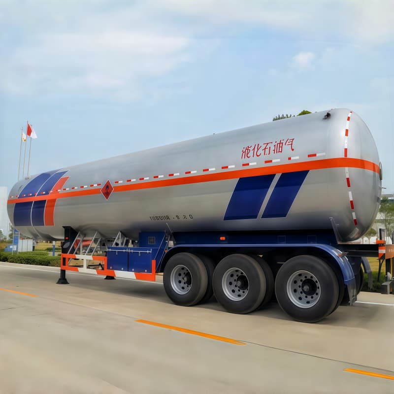 Aluminum Alloy LPG Tanker Trailer  3 Axles For Sale
