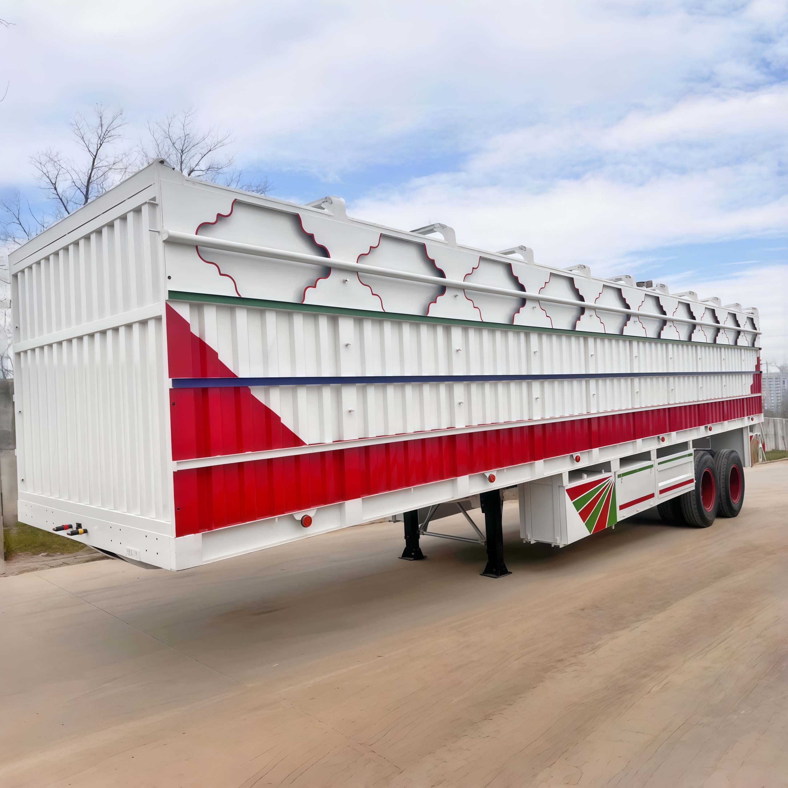Fence Semi Trailer 50t 90m³ 2 Axles For Sale