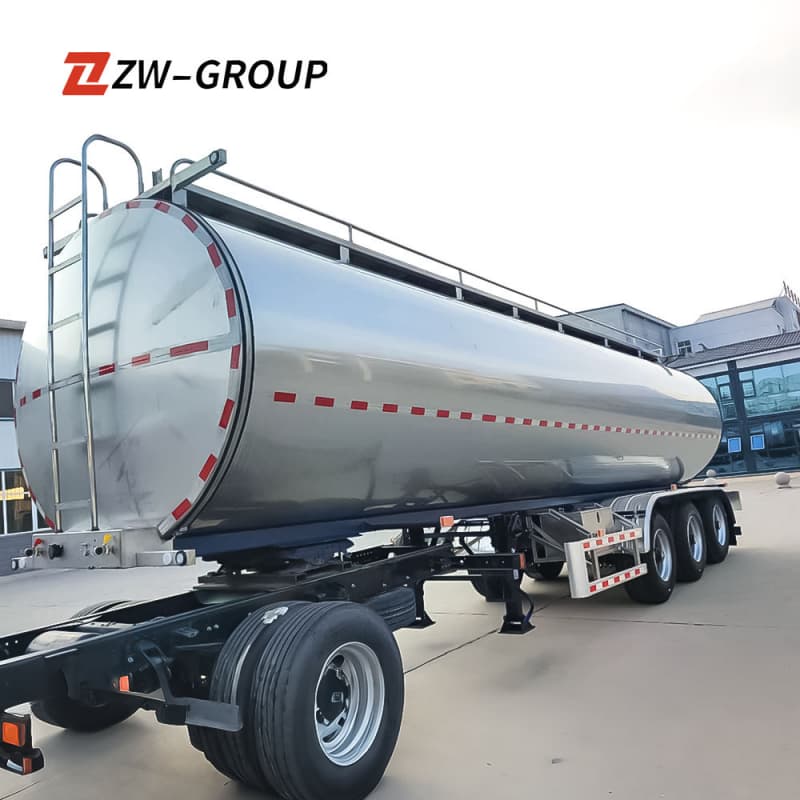 Food-grade （304/316L） Stainless Steel Milk Tanker Trailer 30000L 3 Axles For Sale