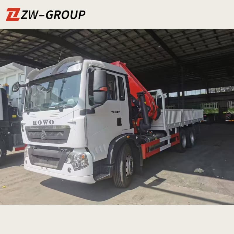 Howo TX Truck Mounted Crane 330HP 6x4 For Sale , New/Used