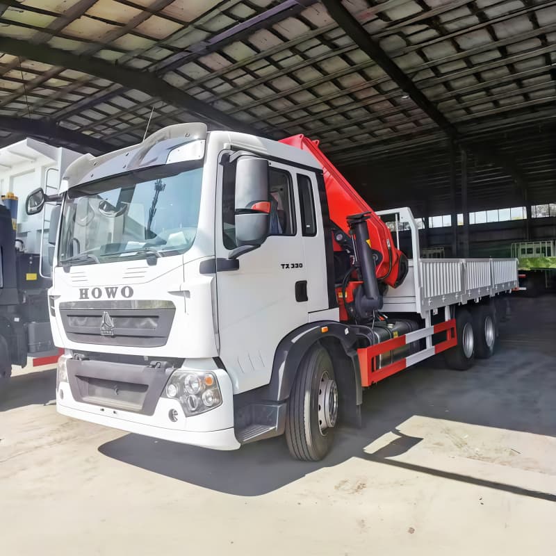 Howo TX Truck Mounted Crane 330HP 6x4 For Sale , New/Used