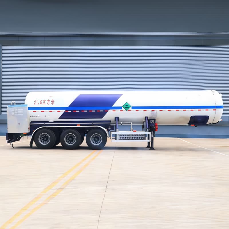 Aluminum Alloy Liquid Oxygen Chemical Storage Tanker Trailer 23m³ 3 Axles For Sale