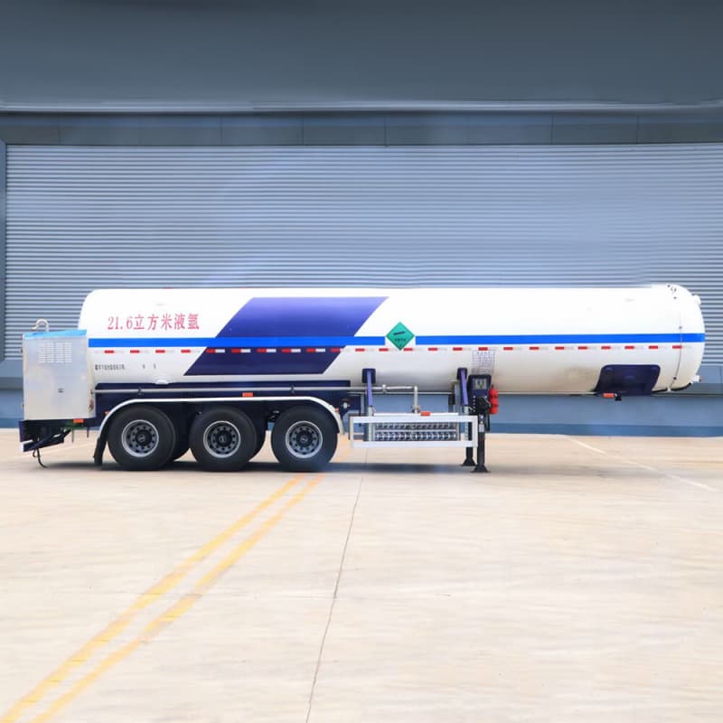 Aluminum Alloy Liquid Oxygen Chemical Storage Tanker Trailer 23m³ 3 Axles For Sale