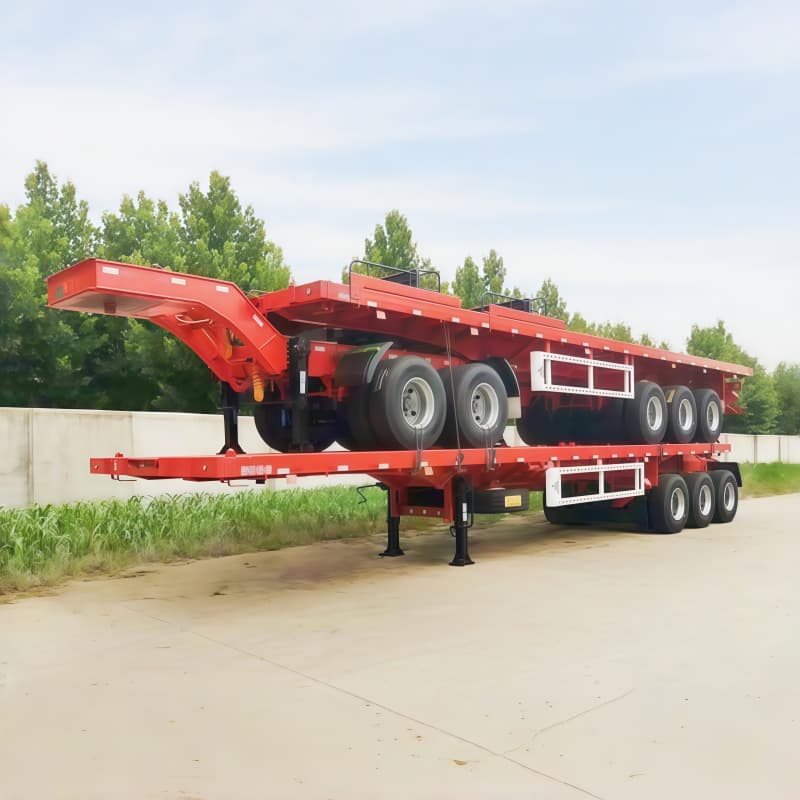 Superlink Semi Trailer 50t-80t 3 Axles Red For Sale