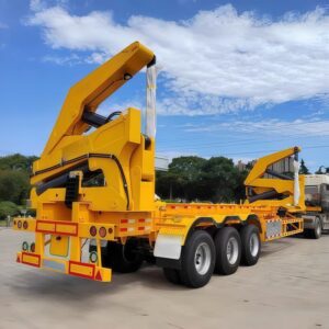Container Side Loader Trailer 40ft 3 Axles 60t Yellow For Sale