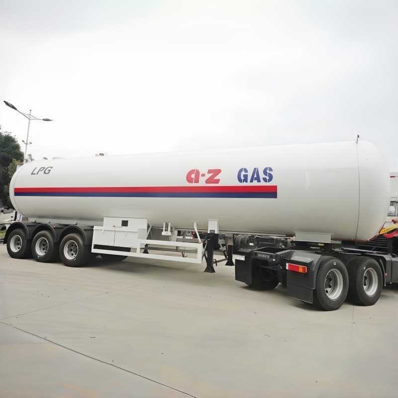 Propane LPG Tanker Trailer Carbon Steel Material 50m³ 29t 3 Axles
