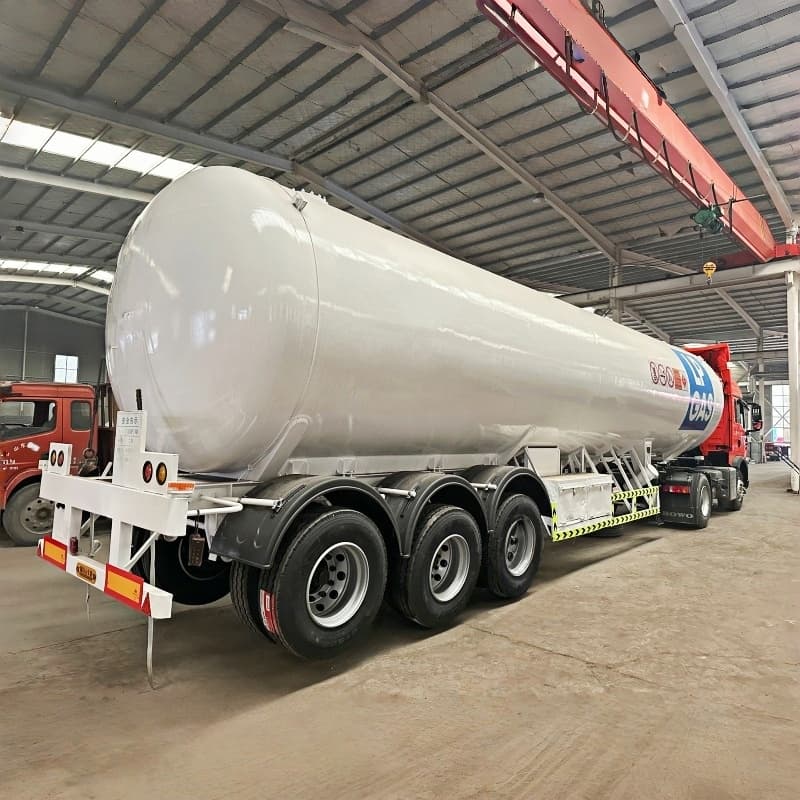 Propylene LPG Tanker Trailer Aluminum Alloy Material 53m³ 30t 3 Axles For Sale